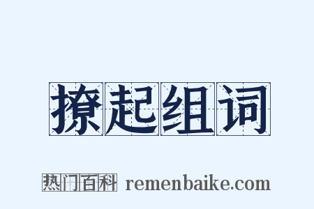 撩起组词是什么意思的图片